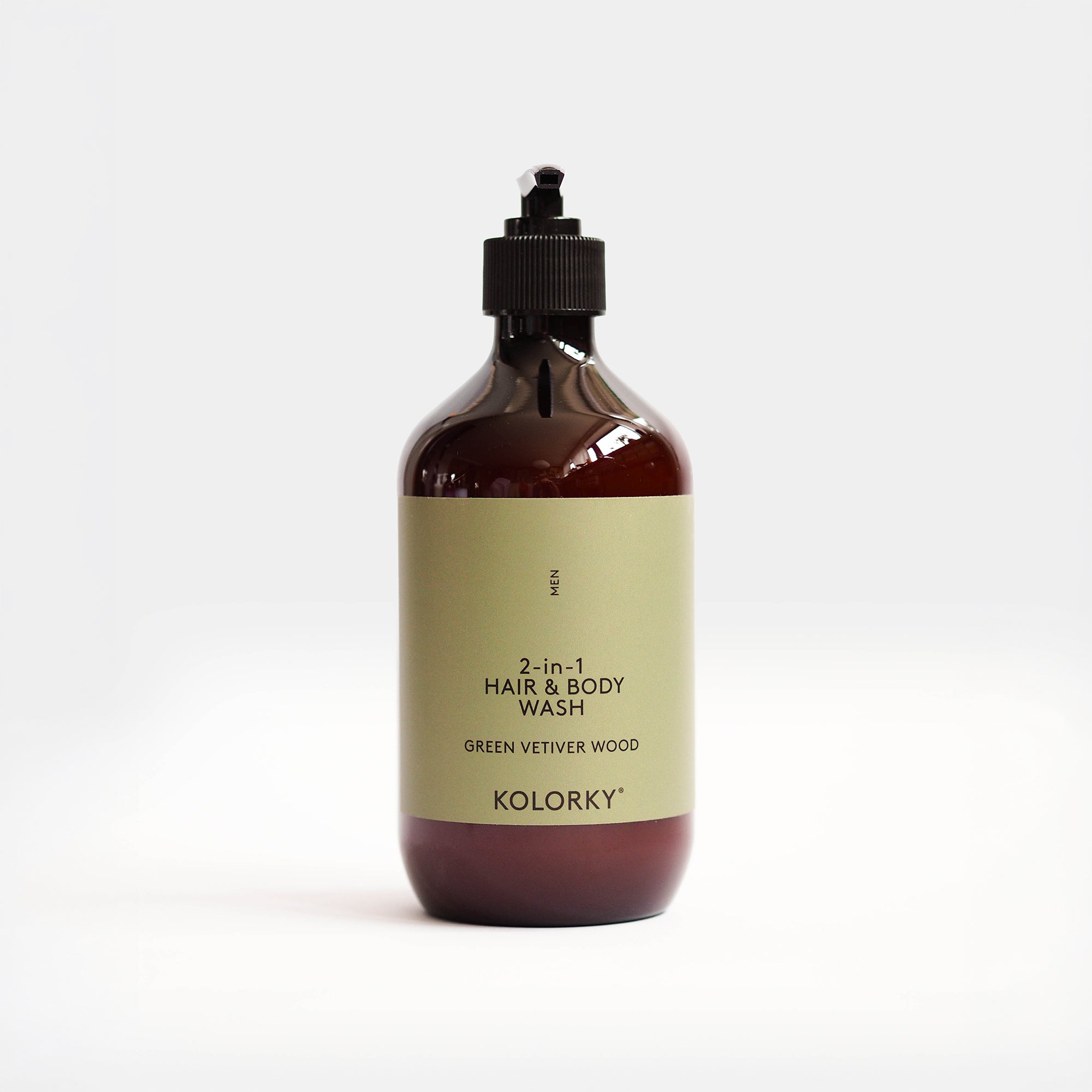 2-in-1 HAIR & BODY WASH, Green Vetiver Wood, 490 ml